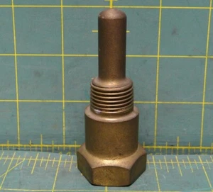 Baño térmico de latón naval 1/2"" NPT x 11/16-27 UNEF, inserción de 1,25"" x sonda de 0,5 - Imagen 1 de 3