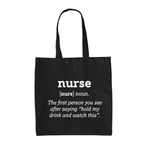 Funny Nurse Definition - Canvas Tote Bag - Doctor Hospital Student Meaning Funny - Picture 1 of 6