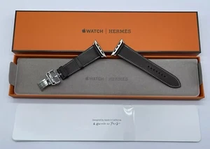 Véritable Apple Watch Hermes EBENE boucle de déploiement simple tour 49 mm 46 mm 45 mm - Photo 1 sur 1