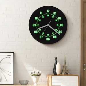 12/24 Hour Display Clock 10" BLACK Military Time Wall Clock With Remote Decor US - Picture 1 of 15