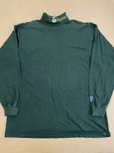VINTAGE Green Bay Packers Shirt Adult XL Green Turtle Neck Logo 90s Y2K Mens - Picture 1 of 11