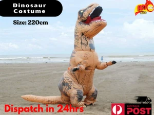 Adult Inflatable Dinosaur Costume T-Rex Trex Jurassic World Party Outfit - Picture 1 of 10