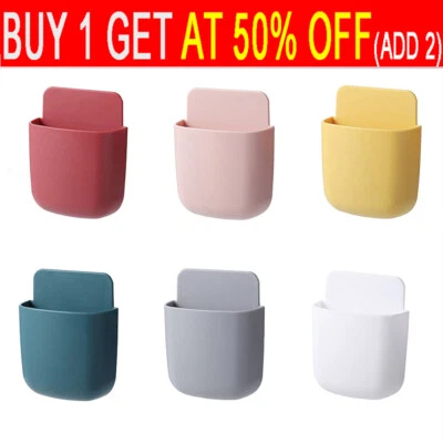 Wall Mounted Smart TV Remote Control Holder Home Office Organiser Storage Case - Image 1 of 4