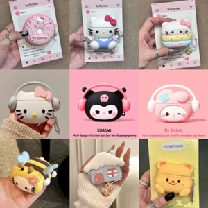 3D Cartoon Cute Bear Cover/Case for Airpods 4 3 2 1 Pro Charging Bags Fast Post - Picture 1 of 27