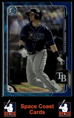 2015 Bowman Daniel Robertson #BCP248 Prospects Blue Wave Refractors - Image 1 of 2