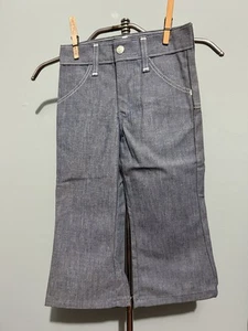 Vintage Kids Denim Jeans Pants Flares Dead Stock S 3 - Picture 1 of 4
