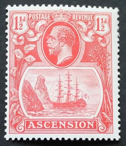 Ascension 1924 GV One and a Halfpence SG 12 mint - Picture 1 of 1