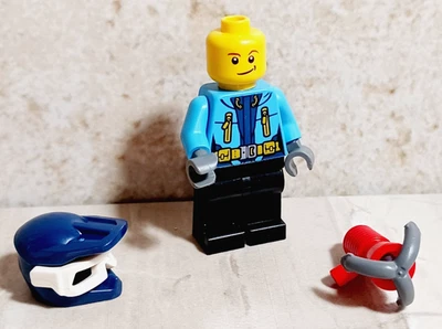 LEGO Escalador de Montaña Grappler Casco Minifigura Sonrisa NIÑA MUJER Traje de Esquí Foto 1 de 2