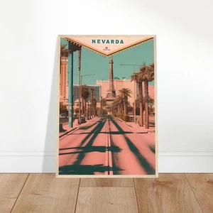 Las Vegas Welcome Sign Retro Pink Framed Poster - Vintage Nevada Wall Art - Bild 1 von 10