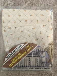 NIP Vintage Kmart Cape Cod Andrea Festoon Valance Floral Cottagecore 80s - Picture 1 of 2