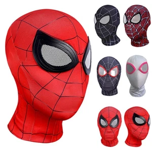 SpiderMan Mask Spider Gwen Stacy Lycra Zentai Masks Cosplay Headgear Halloween▪ - Picture 1 of 17