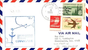 Pan American First Flight Dallas Texas - Melbourne Australia - 1975 - Picture 1 of 2