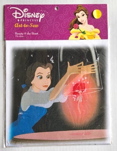 Disney Beauty & the Beast THE ROSE Art-To-Sew Fabric Panel 8" Quilt Sewing Craft - Picture 1 of 2