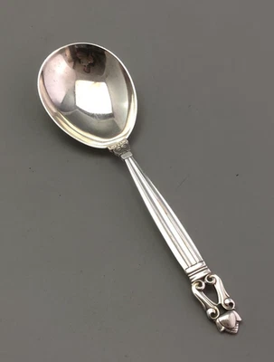 Antigua cuchara para servir Georg Jensen con patrón de bellota plateada 76 g FLZX Foto 1 de 3