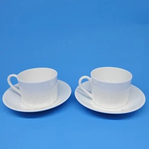 Wedgwood Colosseum White Set Of 2 Cups And 2 Saucers Excellent Condition - Picture 1 of 9