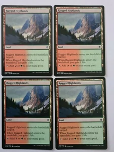 MAGIC THE GATHERING : 4x Rugged Highlands ...   Khans of Tarkir ... Common - Imagen 1 de 1