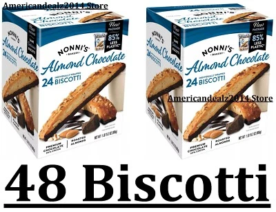 2 PACOTES - Biscoitos de chocolate com amêndoa Nonni's 31,2 oz 24 unidades (total 48 unidades) - Imagem 1 de 4