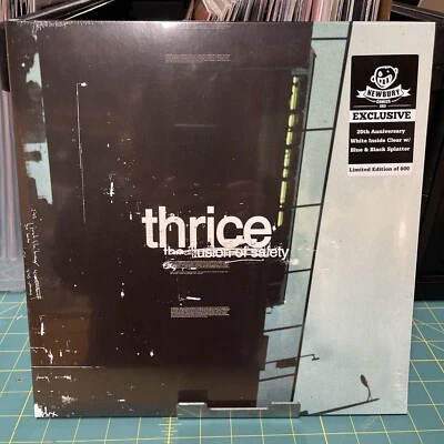 Thrice Illusion of Safety LP  Newbury Comics Clear - Blue & Black Splatter Vinyl - Image 1 of 4