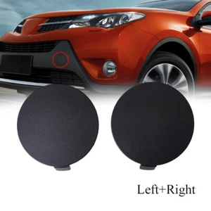 For Toyota RAV4 2013 2014 2015 2PCS LH&RH Front Bumper Tow Hook Cover Caps - Picture 1 of 11