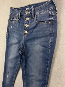 Old Navy Rockstar Women's Size 6 w27 Button-fly High Rise Ankle Super Skinny