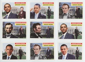Barack Obama-Abraham Lincoln 2009 Topps American Heritage Heroes SP 18 card lot - Picture 1 of 4