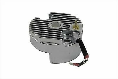 Chrome 12 Volt Regulator End Cover with Low Output for Harley Davidson by V-Twin - Image 1 of 1