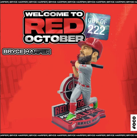 Bryce Harper Philadelphia Phillies Red October Gamebreaker Bobblehead NIB!! Cover