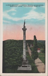 c1920s Missionary Ridge Chattanooga TN Confederate General Bragg Monument 10405a - Picture 1 of 7
