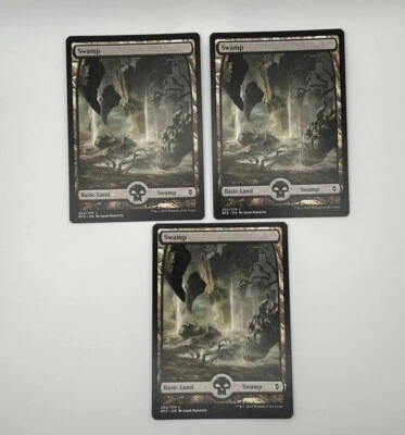 3x Swamp - Full Art Basic Land Battle for Zendikar Magic MTG 262/274 NM BFZ - Image 1 of 2