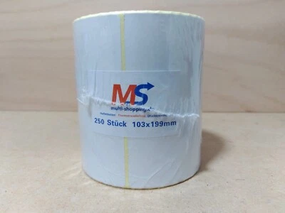 DHL DPD UPS Versandetiketten 103 x 199 mm weiß, 25,4 mm Ø Kern 250 St. pro Rolle - Bild 1 von 4