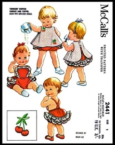 McCall's # 2441 Helen Lee Pattern Ruffled Sunsuit Topper Toddler DOLL - Picture 1 of 4