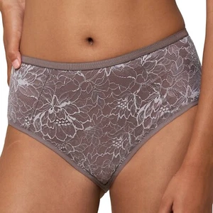 Triumph Maxi Brief Amourette Charm Conscious Size 10 Grey Lace Knickers No VPL - Picture 1 of 3