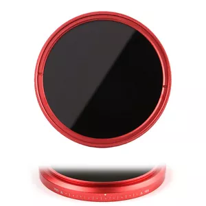 FOTGA 62mm Slim Fader ND Filter Variable ND2 ND4 ND8 to ND400 for Canon Red Ring - Picture 1 of 12