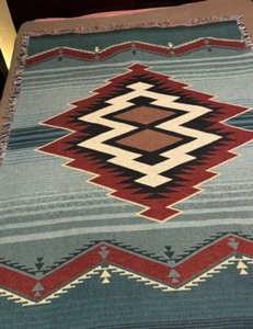 Pure Country Weavers Southwest Aztec Native Cotton Throw Blanket Made In 🇺🇸 - Bild 1 von 5