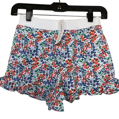 Janie And Jack Shorts Girls Size 10 Purple Pink Floral Ruffle - Image 1 of 4