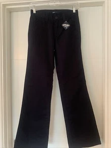 NWT Gap Kids Navy Blue Uniform Pants Size 16 Slim Adjustable Waist - Picture 1 of 3