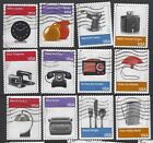 US Sc#4546a-l PIONEERS OF AMERICAN INDUSTRIAL DESIGN SET of 12 USED OFF PAPER SO