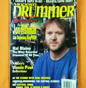 Modern Drummer Magazine octobre 2000 Jon Fishman, Hal Blaine, Vinnie Paul