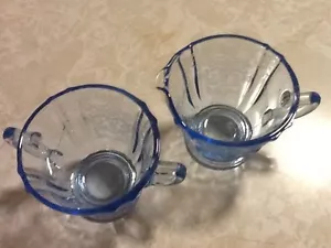 MADRID RECOLLECTION BLUE SUGAR AND CREAMER SET - Picture 1 of 4