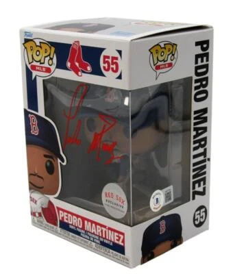 Pedro Martinez HOF Autographed Funko POP! #55 Figurine Red Sox Beckett 176561 - Image 1 of 4
