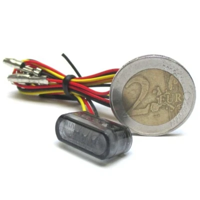 LED Micro Einbau Rücklicht Bremslicht Heat Glas getönt E-geprüft Motorrad Quad - Bild 1 von 4