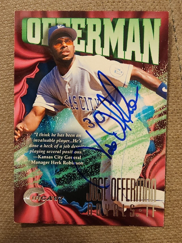 Jose Offerman Signed 1997 Skybox Circa - #136  - Image 1 of 1