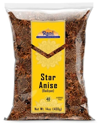 Semillas de anís Rani Star, vainas enteras (Badian Khatai) especias 14 oz (400 g) Foto 1 de 4
