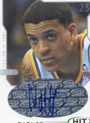 2002-03 SAGE Hit Silver Auto #H23 Matt Barnes RC Signed NM+ SP - Image 1 of 2