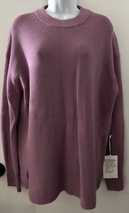 NWT Lululemon Merino Wool-Blend Ribbed Crewneck Sweater dust purple Size 8 - Picture 1 of 7