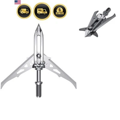 Paquete de 3 puntas de flecha de acero inoxidable de 450 FPS mecánicas de caza Foto 1 de 3