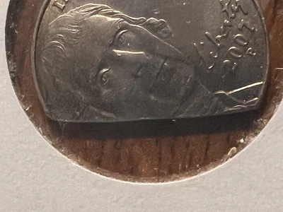 2007 ERROR JEFFERSON NICKEL CLIPPED STRAIGHT CLIP - Image 1 of 4