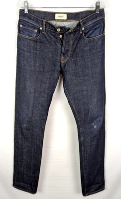 BALDWIN The Henley Classic Slim Selvedge Raw Denim Jeans Sz 32 x 34 USA Made - Image 1 of 4