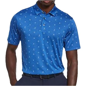 PGA Tour Polo da golf uomo manica corta mazze da golf leggere blu taglia XL - Foto 1 di 10