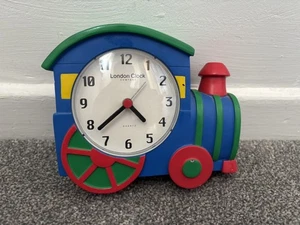 London Clock Company Colourful Children's Train Shaped Ceramic Battery Clock  - Picture 1 of 6